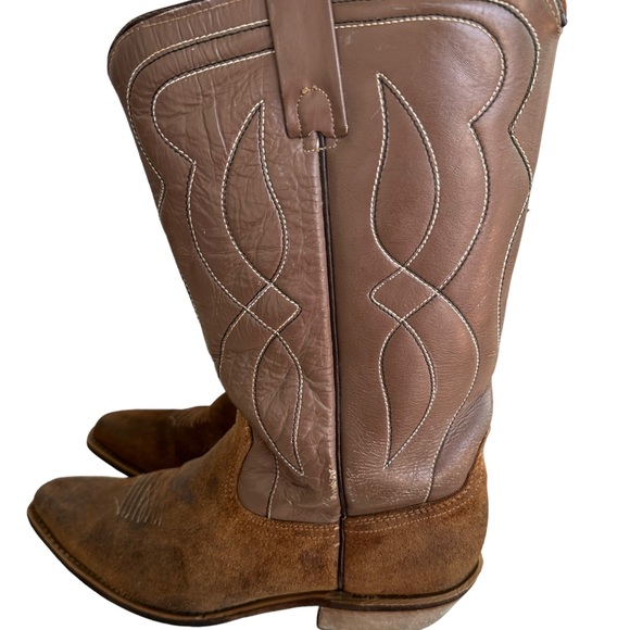 Shoes Vintage Ariat Tan Suede Cowboy Boots Poshmark